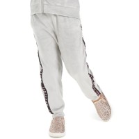 Ideology Little Girls Side-Taped Velour Sweatpants, Gray, 2T