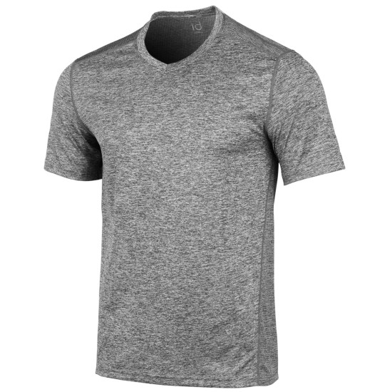  Men’s V-Neck Mesh-Back Performance T-Shirts( Dark Gray,S)