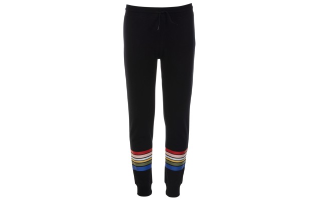  Women’s Big Girls Striped Sweatpants (Black, M)