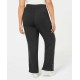  Women's Plus Size High-Rise Side-Snap Sweatpants, Black, 1X