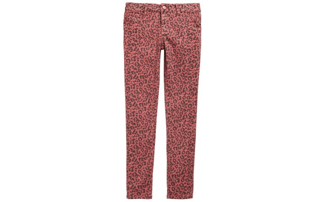  Big Girls Animal-Print Jeans, Pink, 10