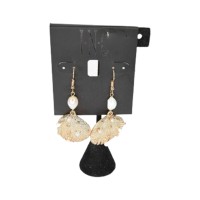 INC Gold-Tone Pearl Shell Drop Earrings (Gold)
