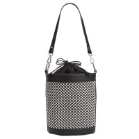 INC International Concepts Ajae Woven Bucket Bag, Black