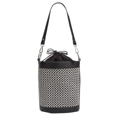 INC International Concepts Ajae Woven Bucket Bag, Black