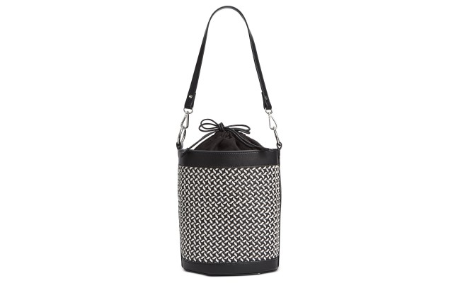  Ajae Woven Bucket Bag, Black