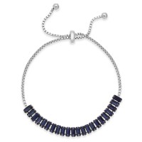 INC International Concepts Baguette-Crystal Slider Bracelets, Navy