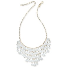 INC International Concepts Bead & Imitation Pearl Shaky Flower Statement Necklace