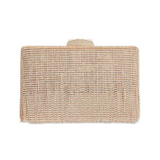 INC International Concepts Bertha Crystal Fringe Clutch, Gold