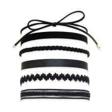 INC International Concepts Black 6-Pc. Set Choker Necklaces