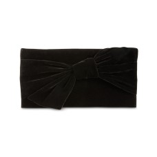 INC International Concepts Bowah Hands Through Velvet Clutch Bag, Black
