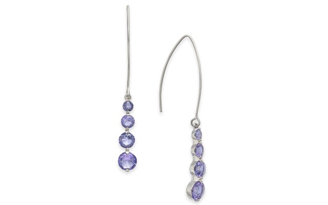  Crystal Graduated Threader Earrings
