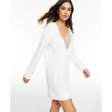 INC International Concepts CULPOS x INC Embellished V-Neck Sweater Dress