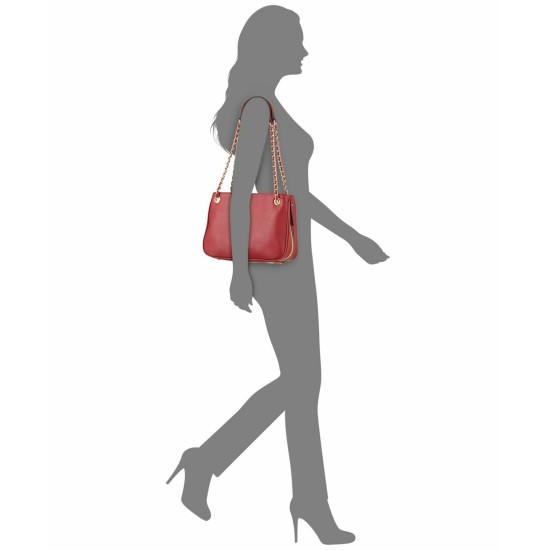  Deliz Chain Shoulder Bag, Red