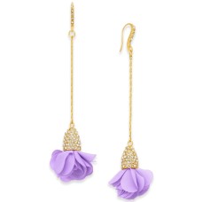 INC International Concepts Fabric-Flower Drop Earrings