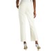  Faux-leather Culotte Pants (White), White, 10