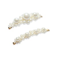 INC International Concepts Gold-Tone 2-Pc. Set Imitation Pearl Flower Bobby Pins, Yellow
