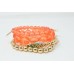  Gold-Tone 4-Pc. Set Beaded Stretch Bracelets (Coral)