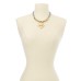  Gold-Tone Bead & Rope Geometric Pendant Necklace
