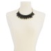  Gold-Tone Beaded Fringe Statement Necklace(16+3)