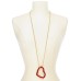 Gold-Tone Beaded Heart Pendant Necklace (34+3)
