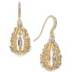  Gold-Tone Crystal Bulb Drop Earrings