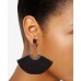  Gold-Tone Crystal & Fringe Fan Drop Earrings