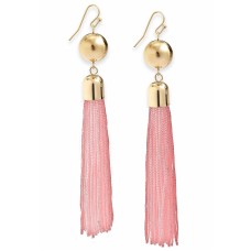 INC International Concepts Gold-Tone Fringe Drop Earrings Pink