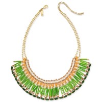 INC International Concepts Gold-Tone Multi-Bead Statement Necklace (18+3)