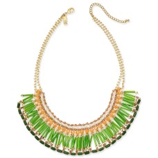 INC International Concepts Gold-Tone Multi-Bead Statement Necklace (18+3)