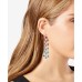  Gold-Tone Multicolor Crystal Shaky Linear Drop Earrings
