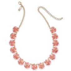 INC International Concepts Gold-Tone Pavé Flower Strand Necklace
