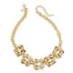  Gold-Tone Pave Link Statement Necklace, 18″ + 3″ extender