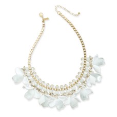 INC International Concepts Gold-Tone Petal Shaky Statement Necklace, 18″ + 3″ Extender