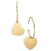  Gold-Tone Resin Heart Drop Earrings