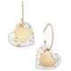  Gold-Tone Resin Heart Drop Earrings