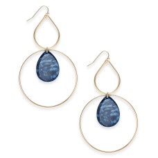 INC International Concepts Gold-Tone Resin Stone Drop Earrings