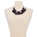  Gold-Tone Sequin, Bead & Multi-Fringe Statement Necklace (Black)