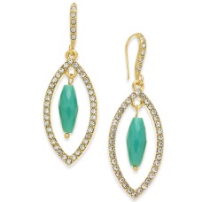 INC International Concepts Gold-Tone Stone & Crystal Marquise Orbital Drop Earrings