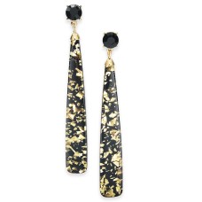 INC International Concepts Gold-Tone Stone & Glitter Resin Linear Drop Earrings