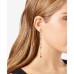  Gold-Tone Stone Heart Linear Drop Earrings
