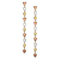 INC International Concepts Gold-Tone Stone Heart Linear Drop Earrings