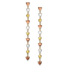 INC International Concepts Gold-Tone Stone Heart Linear Drop Earrings