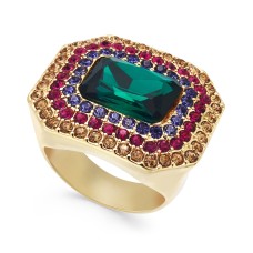 INC International Concepts Gold-Tone Stone Multi-Halo Statement Rings