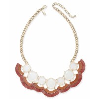 INC International Concepts Gold-Tone Stone & Tassel Fringe Statement Necklace