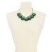  Gold-Tone Stone & Tassel Statement Necklace (18+3)