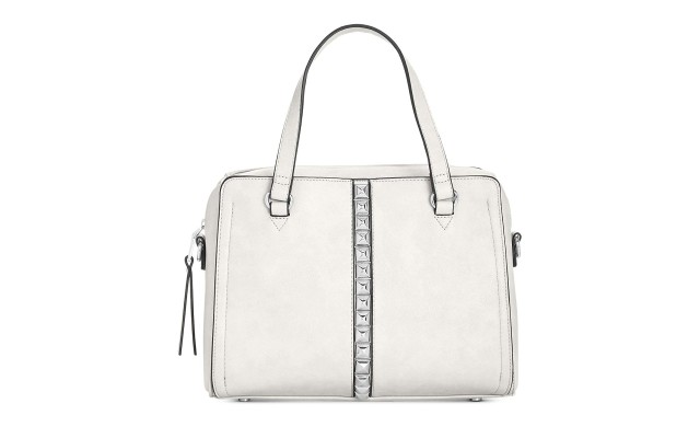  Concepts I.N.C. Faany Pyramid-Studded Satchel (Vanilla, Small)