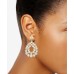  Imitation Pearl Cluster Drop Earrings (Gold)