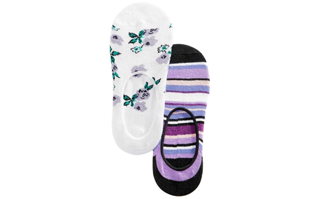  INC 2-Pk. Printed Liner Socks (Black, 9-11)