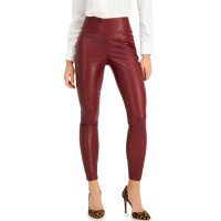 INC International Concepts INC Faux-Leather Leggings, Mediun Red