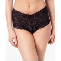 INC International Concepts INC Lace Boyshort, Black-Floral, Large